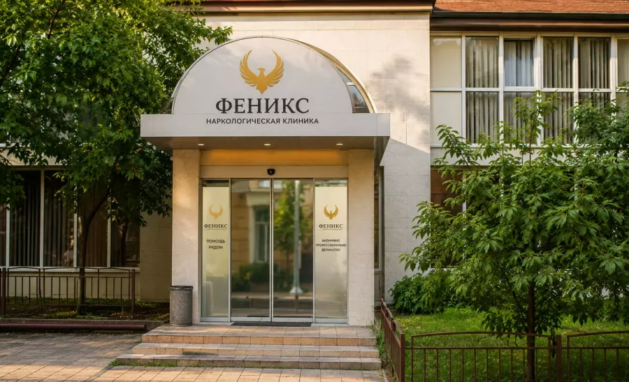 Вход в наркологическую клинику «Феникс» в Нефтекумске